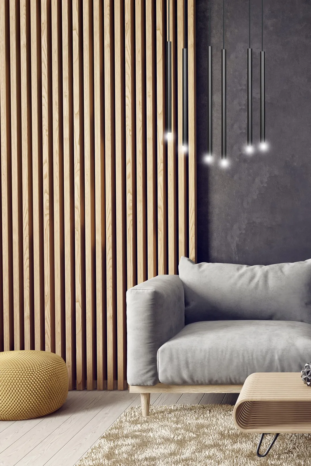 Lampa wisząca SELTER 6 czarna — zdjęcie 4