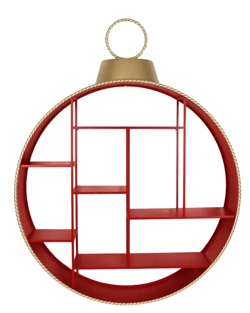 Stojak metalowy z półkami BOMBKA MAXI 140 cm czerwono-złoty Stojak metalowy z półkami BOMBKA MAXI 140 cm czerwono-złoty