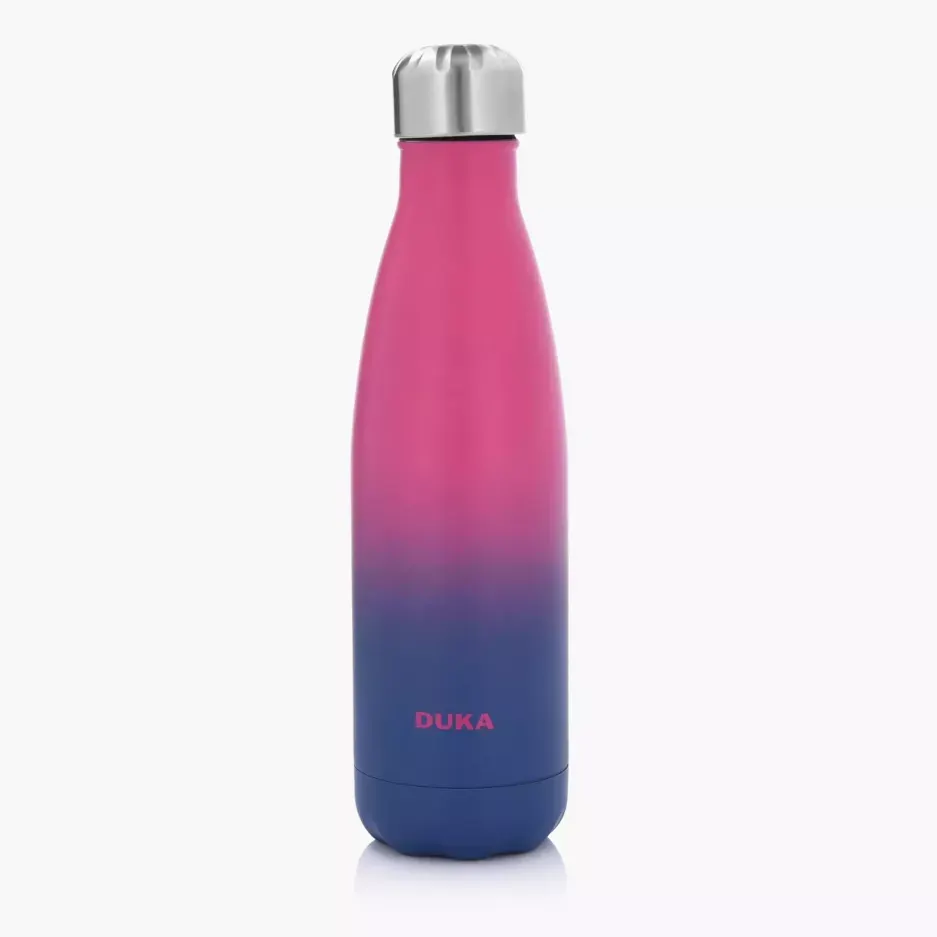 Butelka termiczna DUKA FLASKA 500 ml stalowa różowo-granatowa