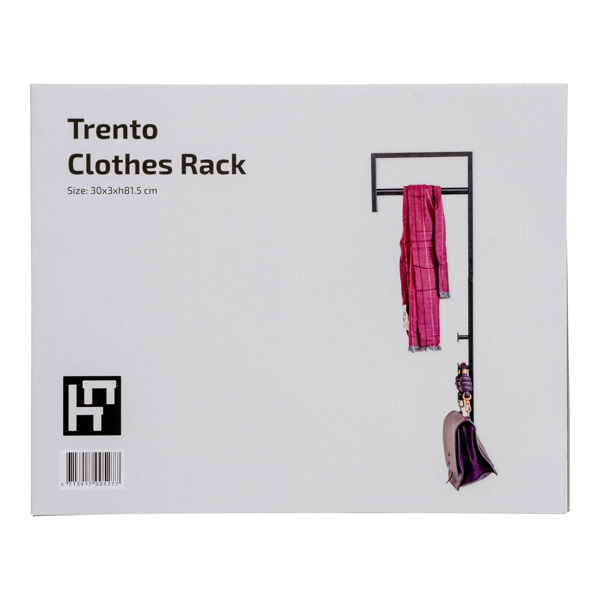 TRENTO Wieszak 2 metalowy Czarny — zdjęcie 4