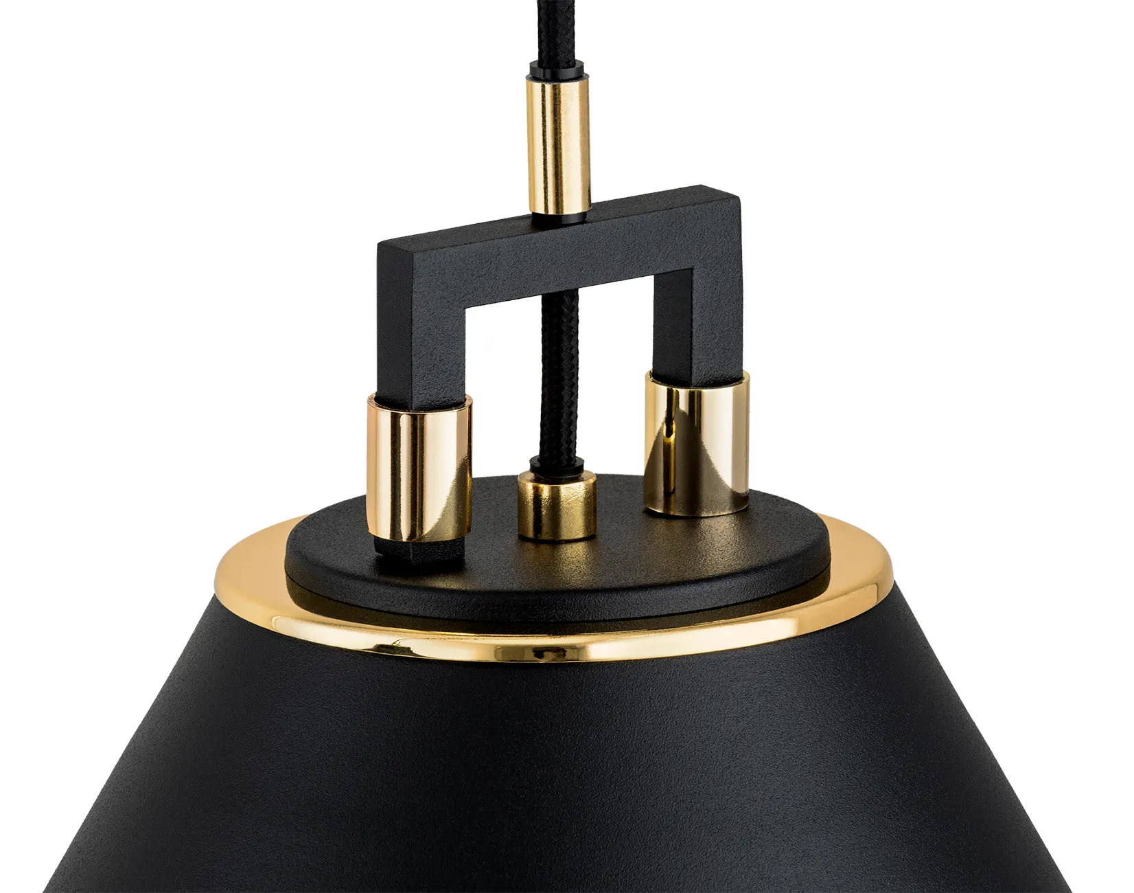 Lampa wisząca ORTE metalowa czarna mosiądz 126x106cm - 6174