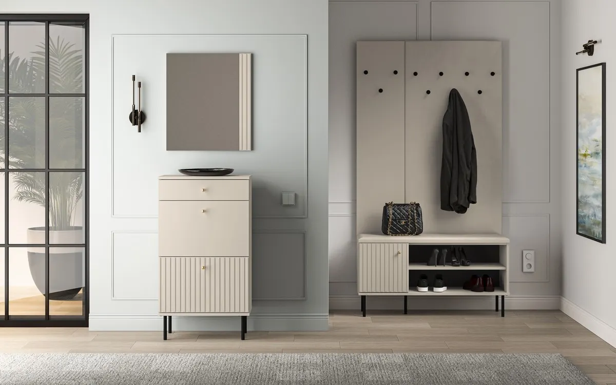 Szafka na buty z szufladą i 2 klapami SOPHIE 13 cashmere - 1SOPH13-001