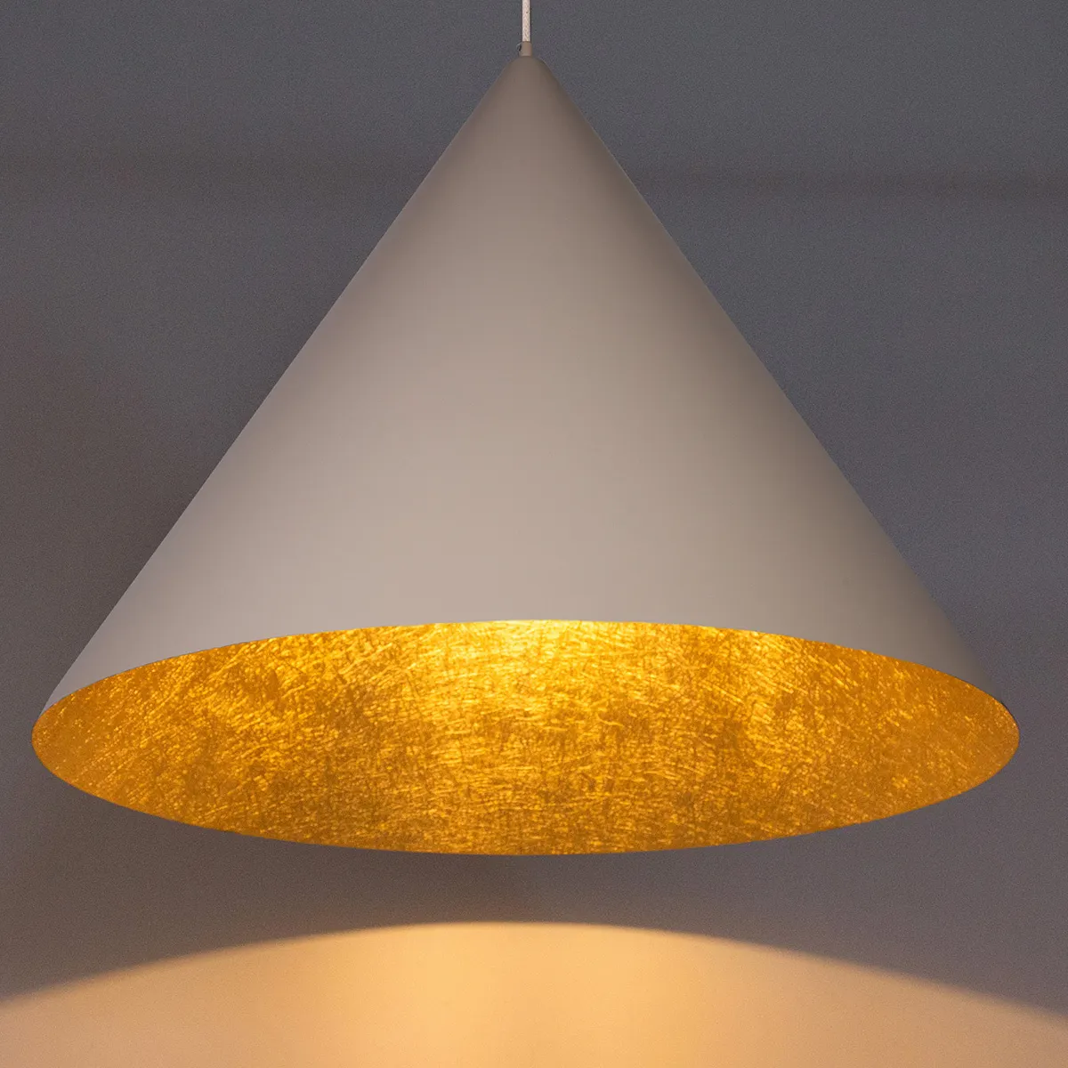 Lampa wisząca VESUVIO L beżowo-złota — zdjęcie 2