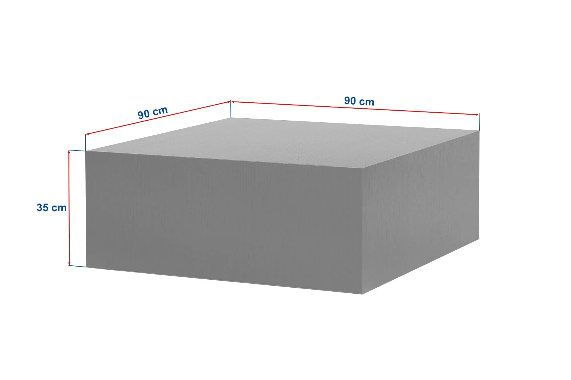 Stolik kawowy PRIZMA 90x90 cm trawertynowy - ASI_467NRD1102