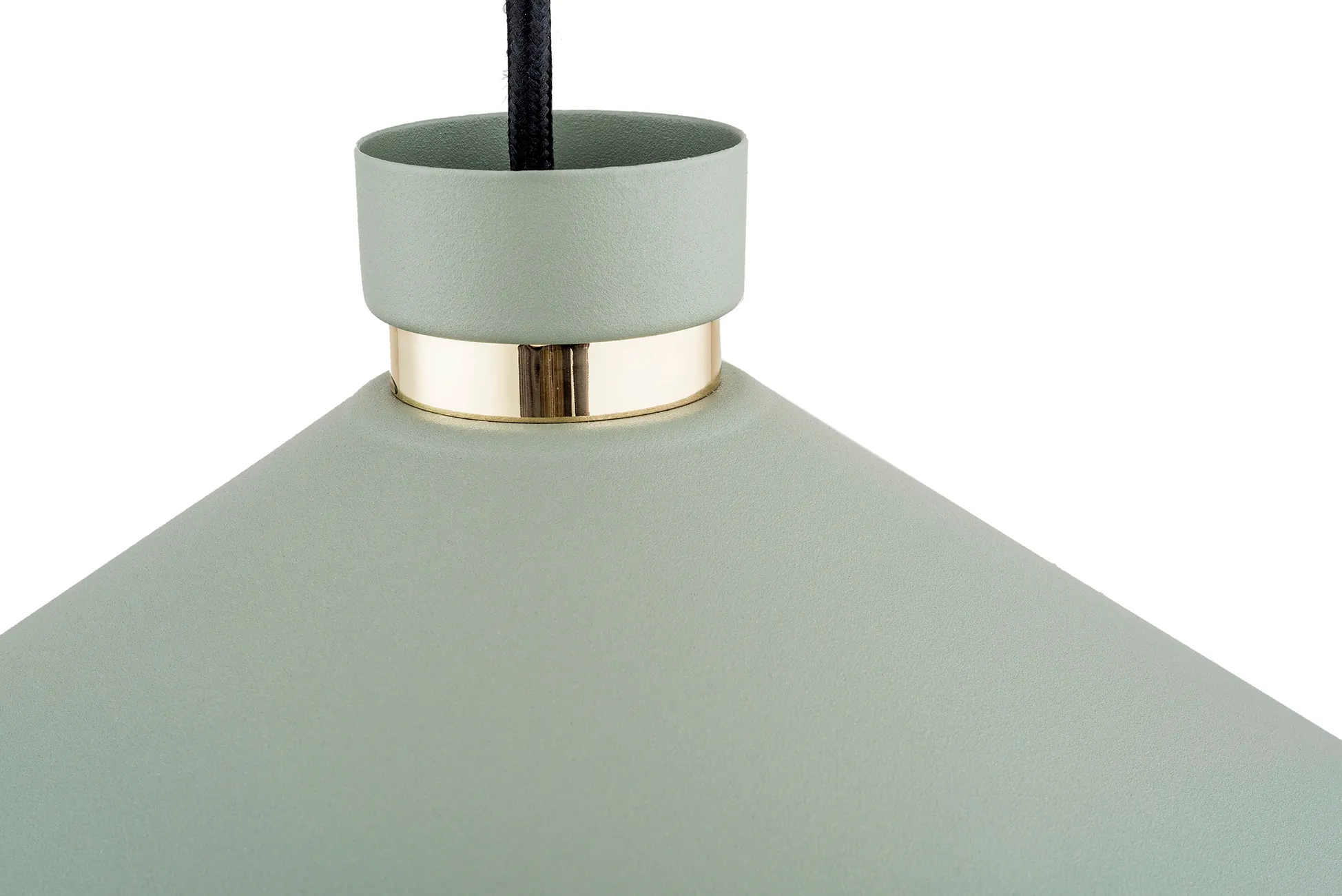 Lampa wisząca NASHVILLE szałwia mosiądz na czarnym przewodzie 103x40cm - 4694