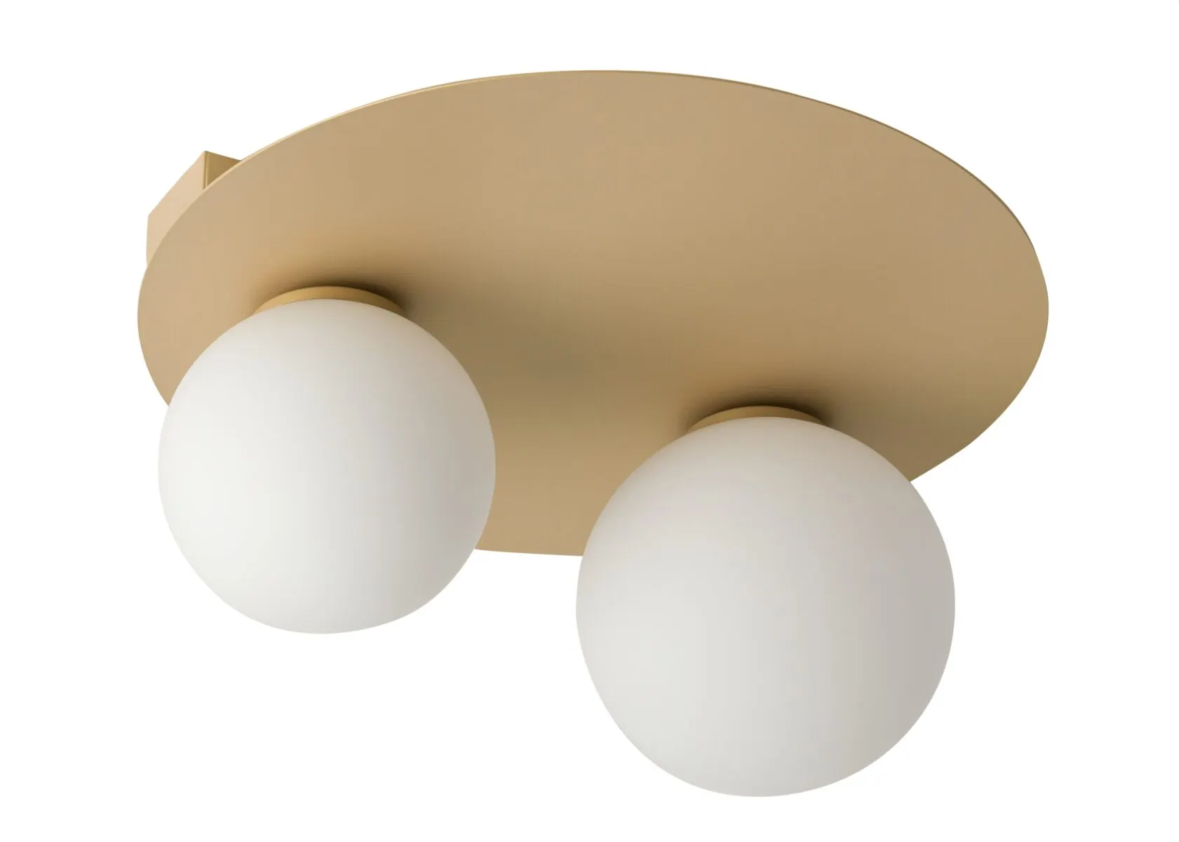 Lampa sufitowa/plafon ARGON 2 okrągły biało-złoty