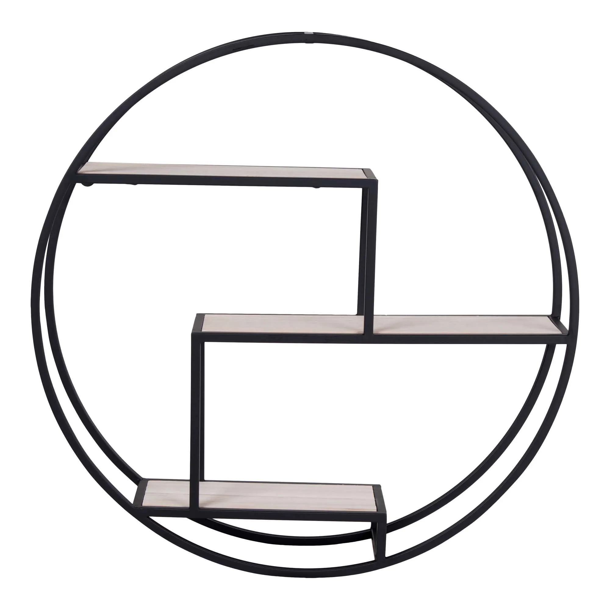 Rotterdam Półka Metal Drewno 62x62x14 Naturalny