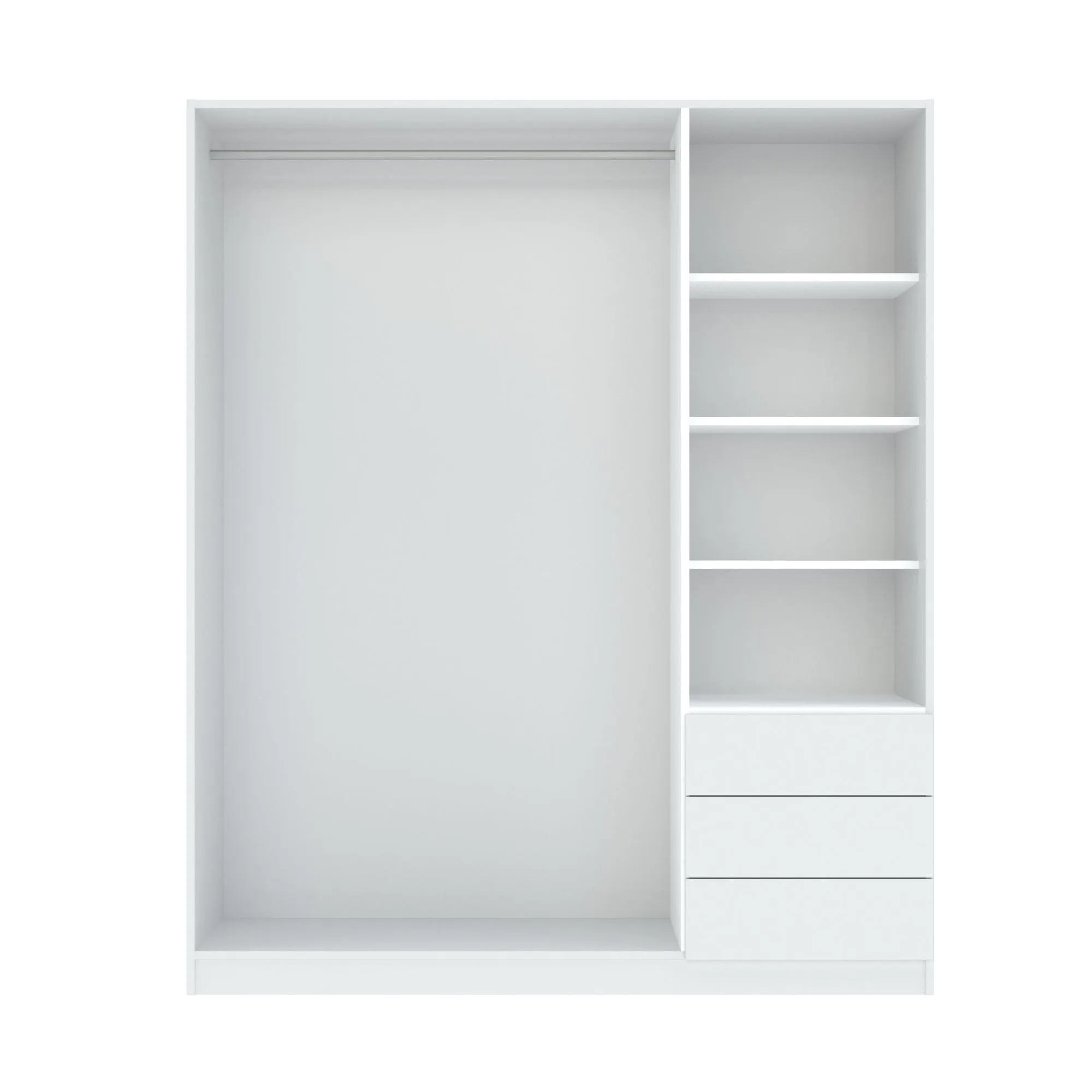 Szafa 3-drzwiowa z 3 szufladami GAYA 146cm biała - INT_5002712BIP