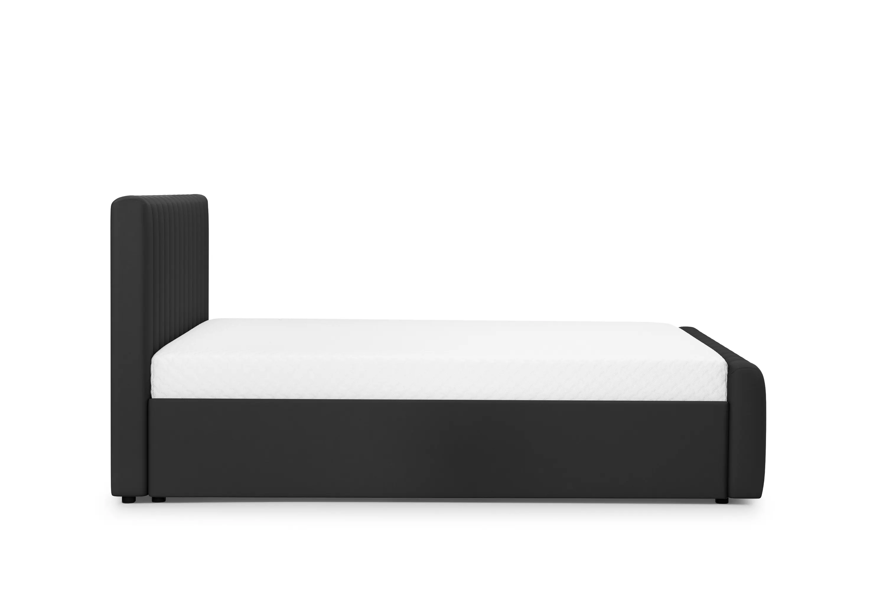 Łóżko Nicole z pojemnikiem / 140x200 / Velluto 20 - czarny - B_158726