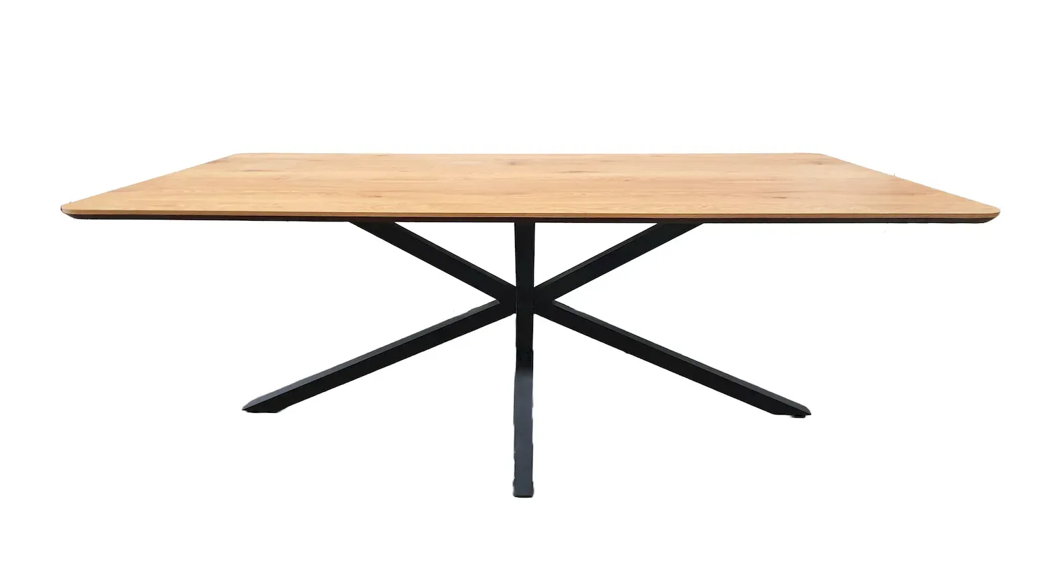 Stół CESURA na metalowych nogach 100x200 - naturalny, czarny