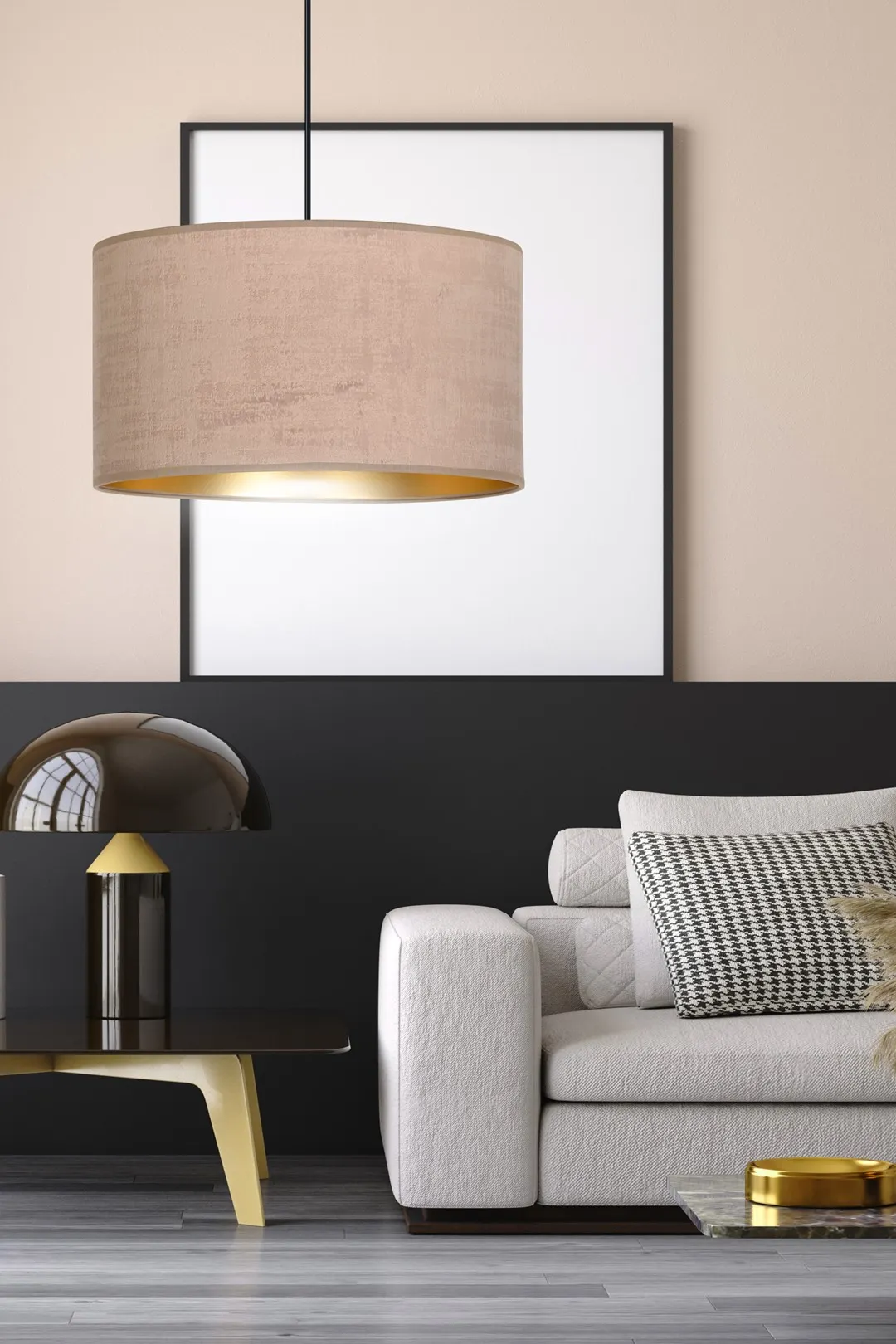 Lampa wisząca HILDE 1 czarny różowy — zdjęcie 8
