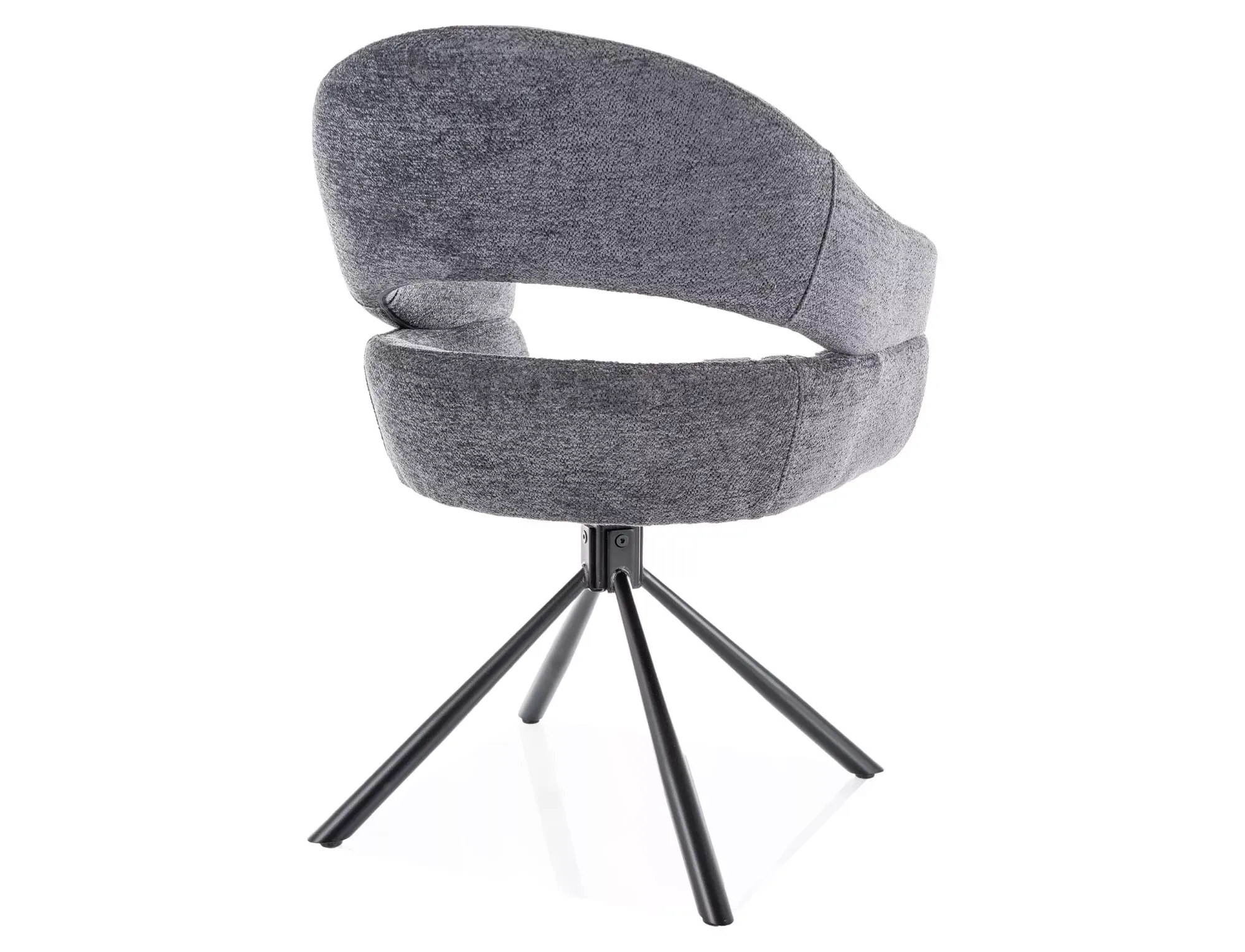 Krzesło jadalnie BORGO RAVEN ciemnoszare/czarne nogi - BORGORCCSZ