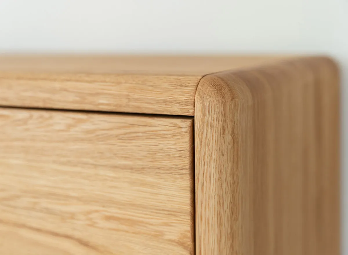 Komoda dębowa 3-drzwiowa z 2 szufladami RONDA Dębowy Sen dąb olejowany - ZIKOM1_2.3