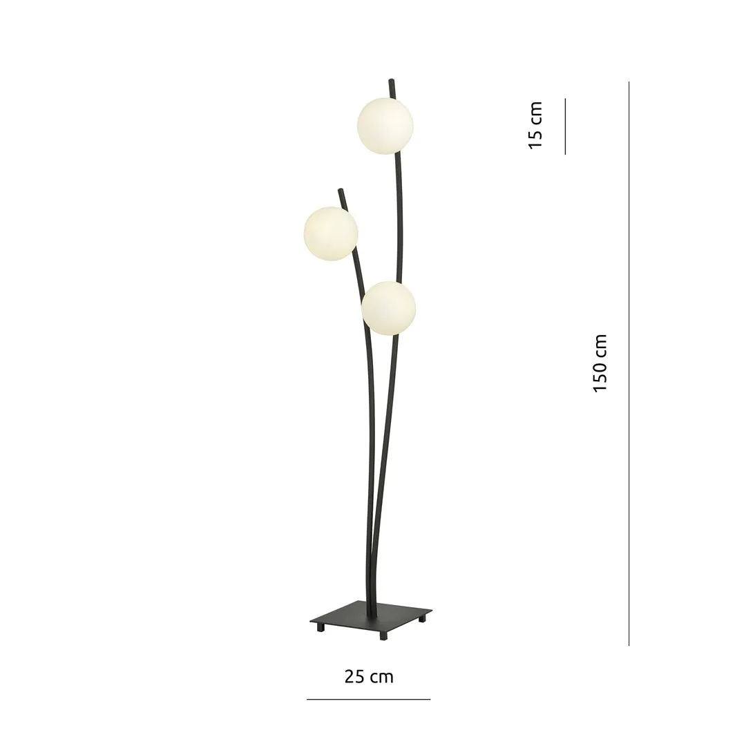 Lampa stojąca HUNTER LP3 czarny biały — zdjęcie 3