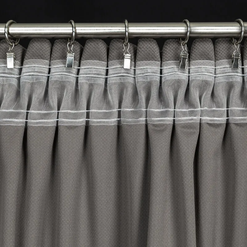 ZASŁONA GOTOWA MILO NA TAŚMIE 140X300 CM POPIELATY - EU_410900