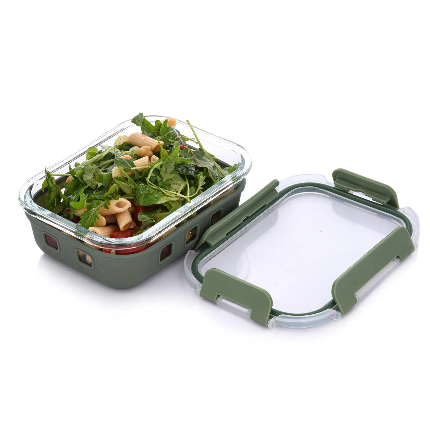 image pojemnik, lunchbox, gruby, szkło, transparentny