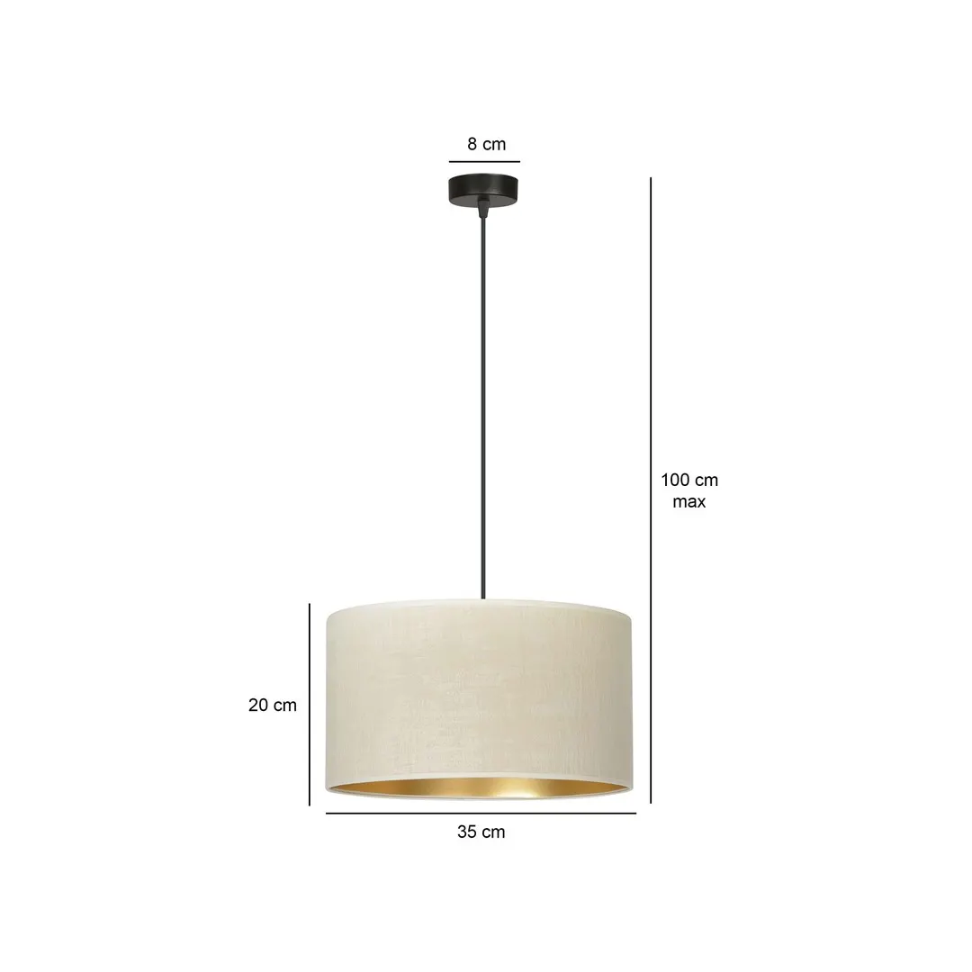 Lampa wisząca HILDE 1 czarny biały — zdjęcie 5