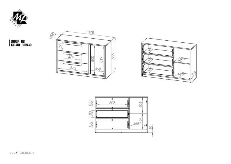 32254-komoda-mlodziezowa-drop-08-ml-meble Gabinet, Meble, Szuflada