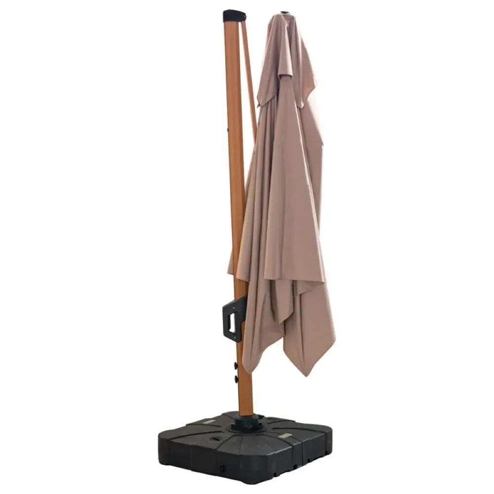 Parasol ogrodowy ROMA MID mechanizm obrotowy 360 st. beżowy 300x300x250 - MI_5907768278311