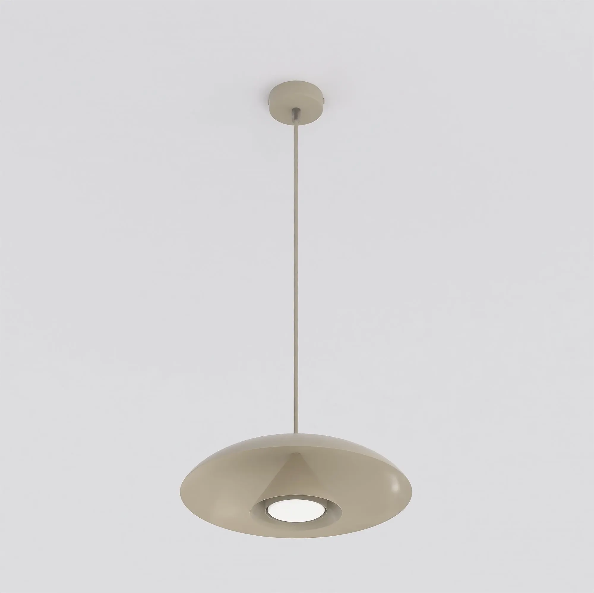 lampa sufitowa, wisząca, kula, metalowy, kolor beżowy