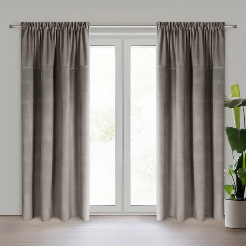 ZASŁONA GOTOWA MILO NA TAŚMIE 140X300 CM POPIELATY