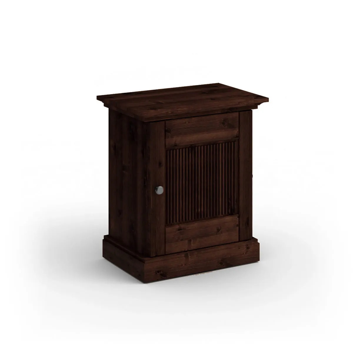 Szafka nocna drewniana ROSELLA prawostronna 36x54x61 sosna ciemny brąz Skrzynka pocztowa, Pudełko, Gabinet, Meble