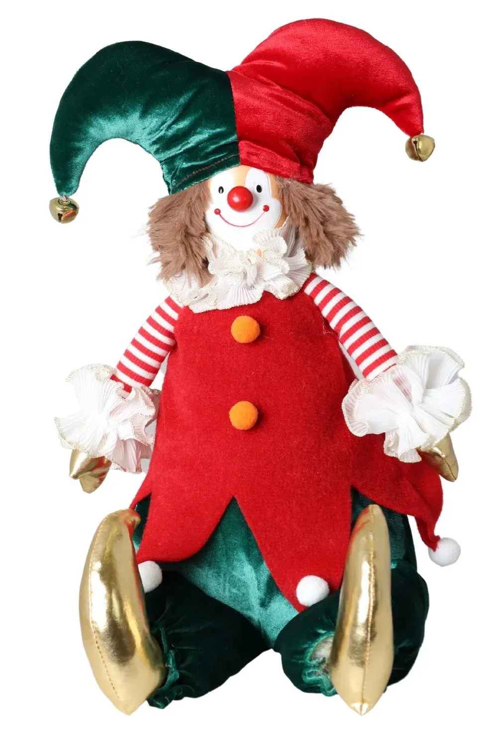 CLOWN siedzący DUŻY 5541 czerwono-zielony