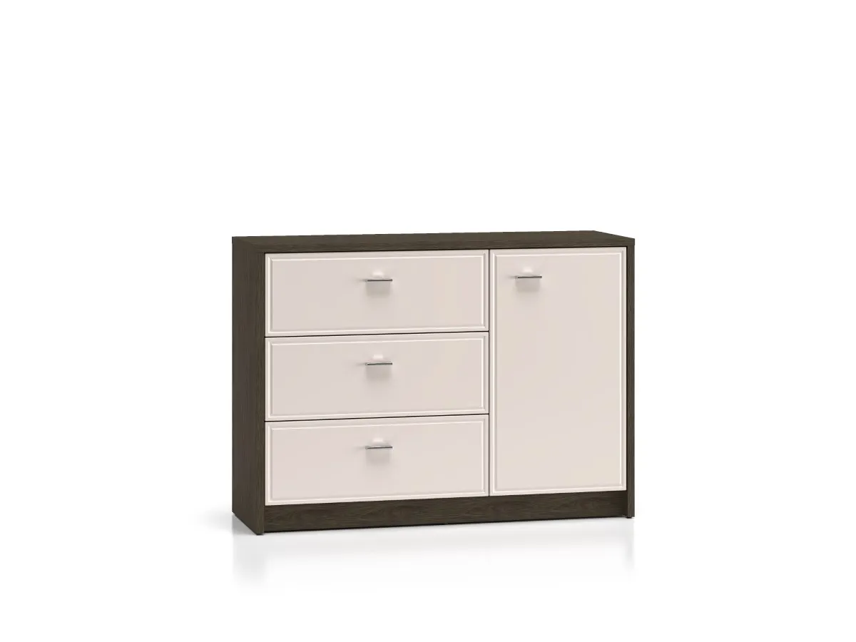 Komoda 1-drzwiowa z szufladami AVANTE 117x85 kaszmir dąb Windmill Szuflada, Meble, Szafka, kredens