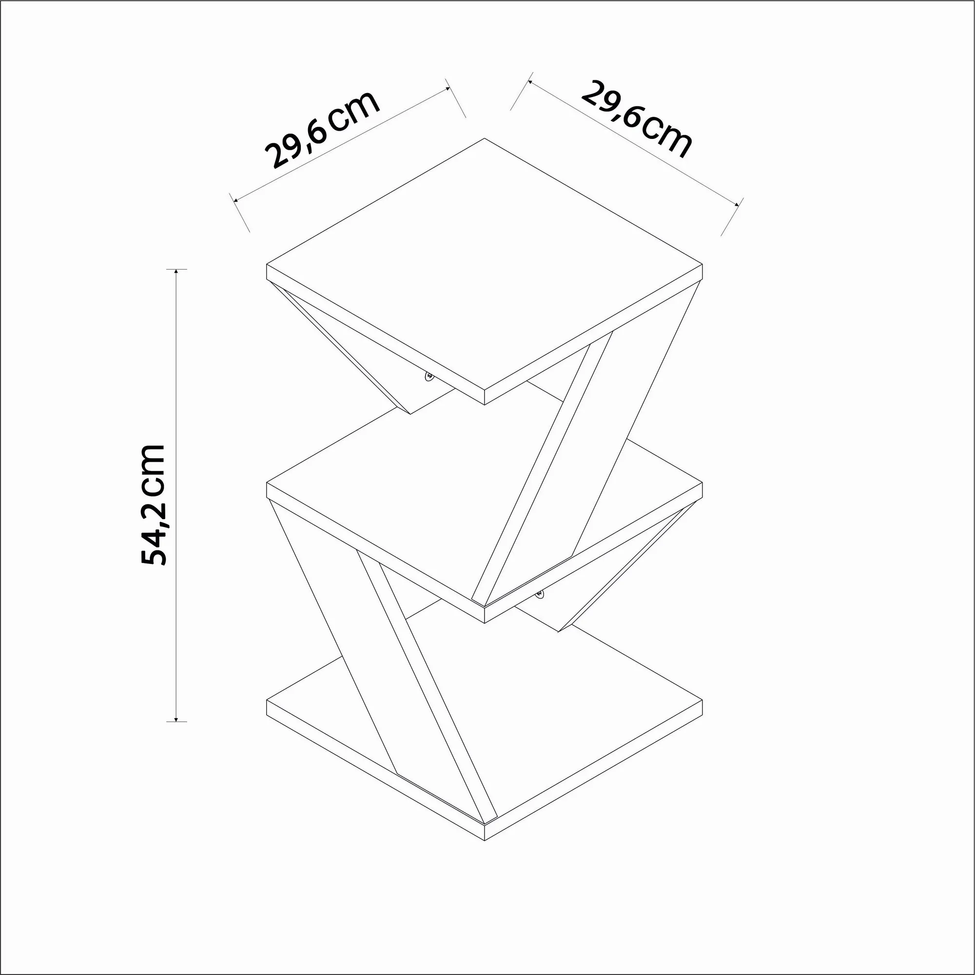 Stolik boczny wielofunkcyjny ALBENI 30x30 sosna atlantycka - ASI_382NRC1539