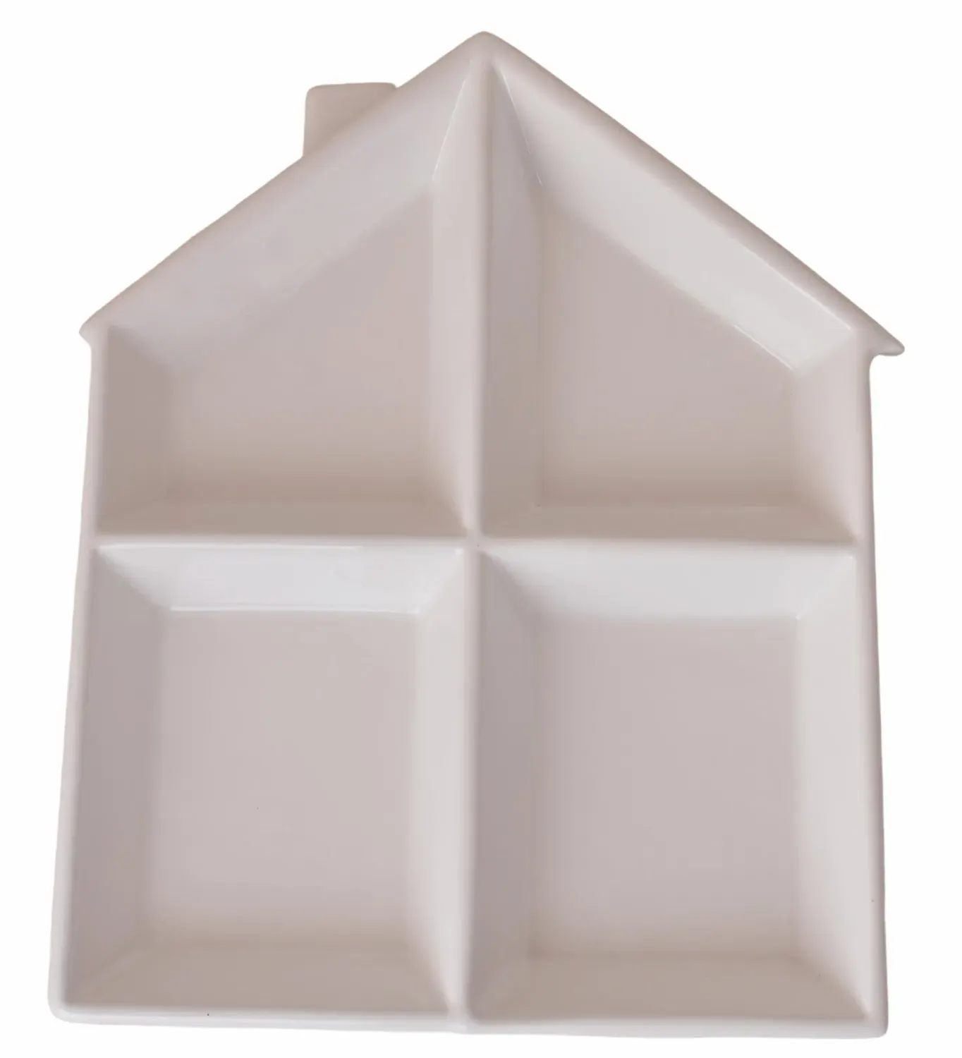 Talerz ceramiczny DOMEK BIAŁY biały