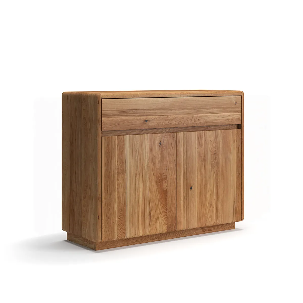 Komoda dębowa 2-drzwiowa z 1 szufladą RONDA Dębowy Sen dąb olejowany Meble, Kredens, Szafka, Drewno