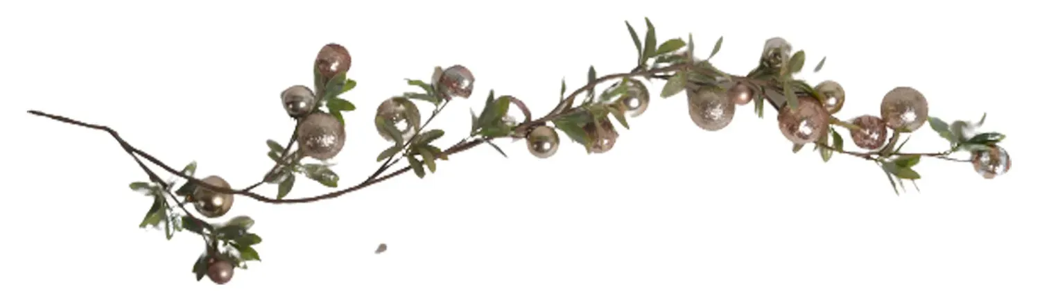 Girlanda zdobiona ze złotymi bombkami 6213 Girlanda zdobiona ze złotymi bombkami 6213