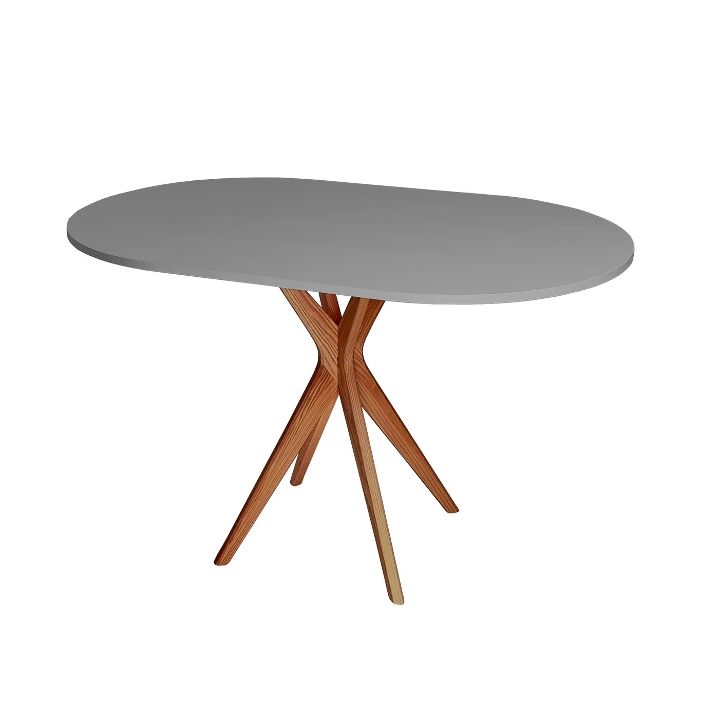 Stół owalny JUBI Racetrack 75x100cm ciemnoszary dąb Stolik kawowy, Meble, Tabela, Stół do jadalni