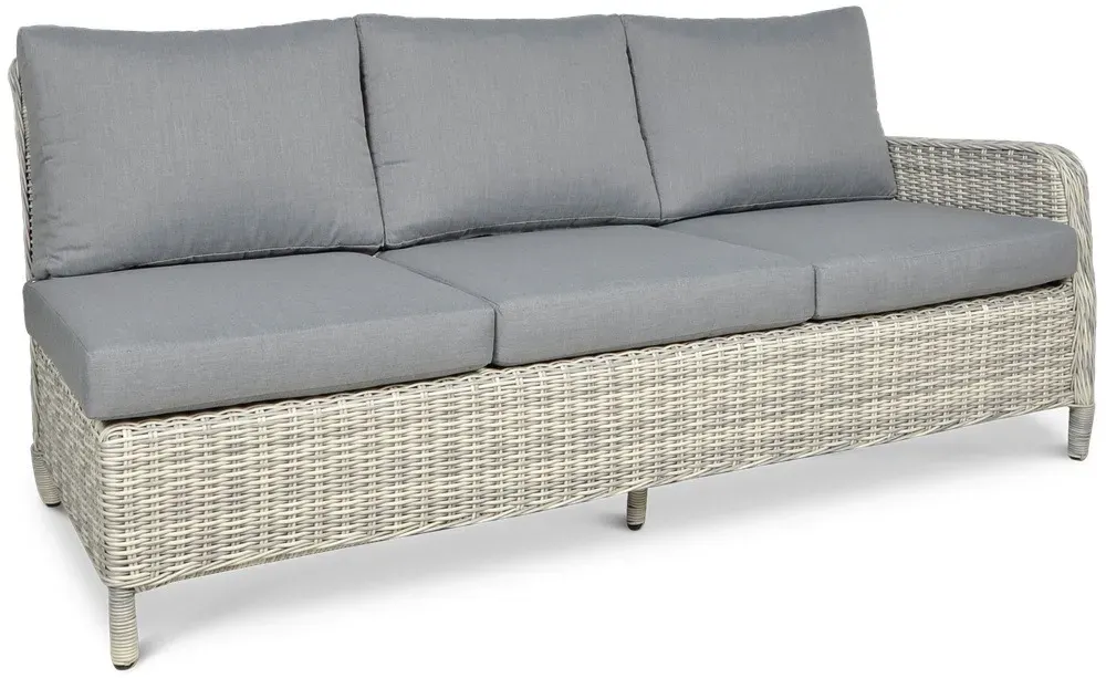 Narożnik ogrodowy modułowy MARYLAND DINING ze stołem technorattan jasnoszary - FG002439