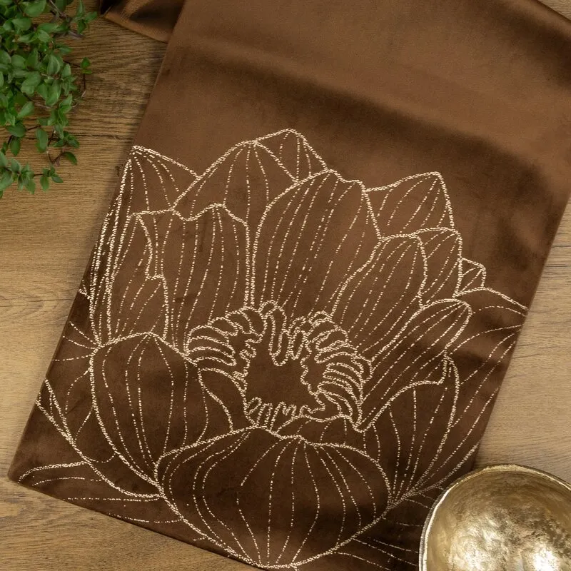 OBRUS BLINK 13 35 X 180 CM BRĄZOWY - EU_389975