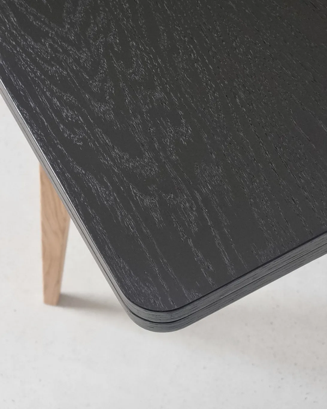 Stół drewniany rozkładany ENVELOPE 60x95-130cm czarny jesion naturalny - NRGBTE_ASH_BLACK