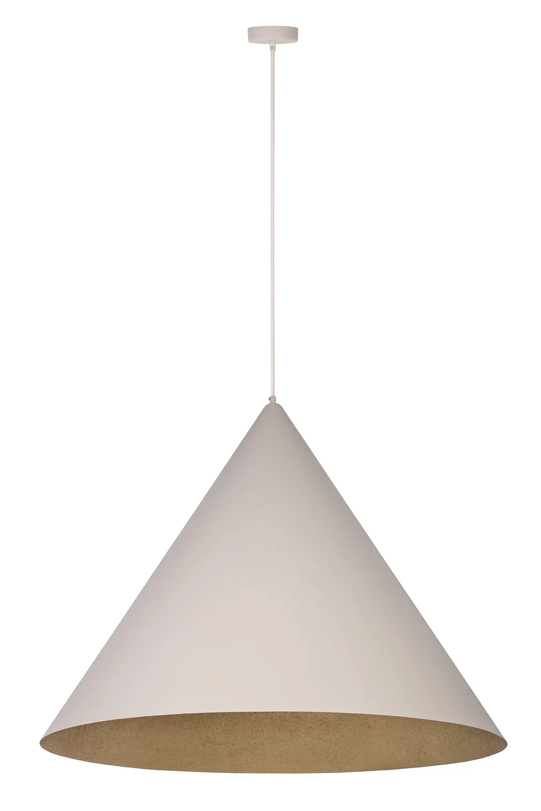 Lampa wisząca VESUVIO L beżowo-złota