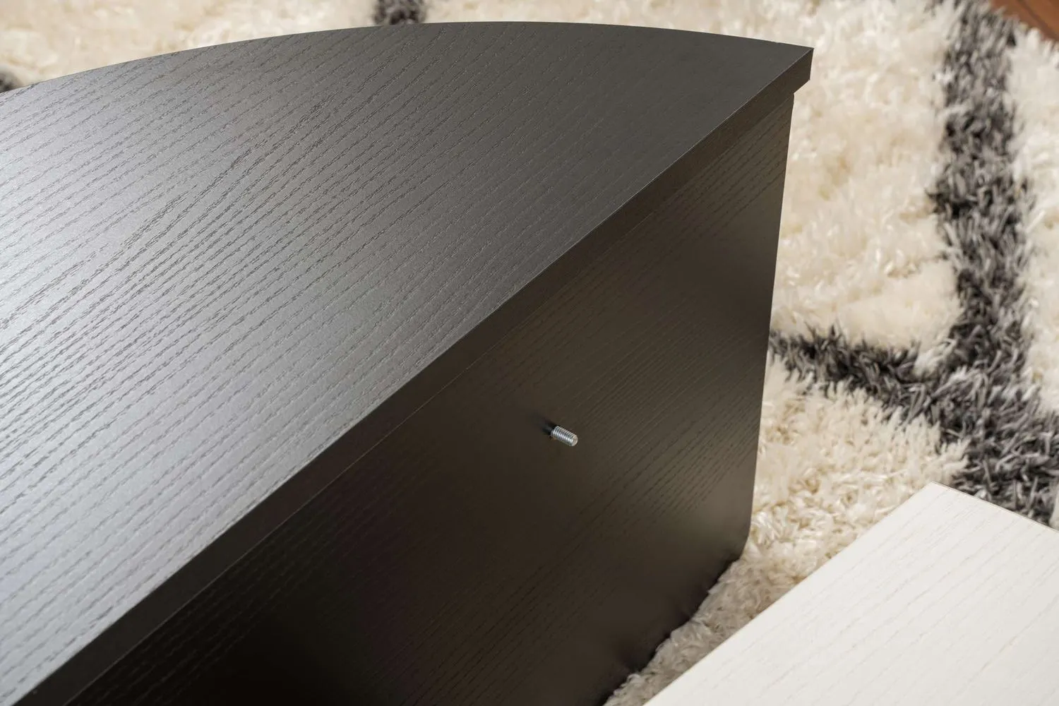 Stolik kawowy ORION 2-elementowy 90x90 czarny biały efekt drewna - ASI_353NRD1121