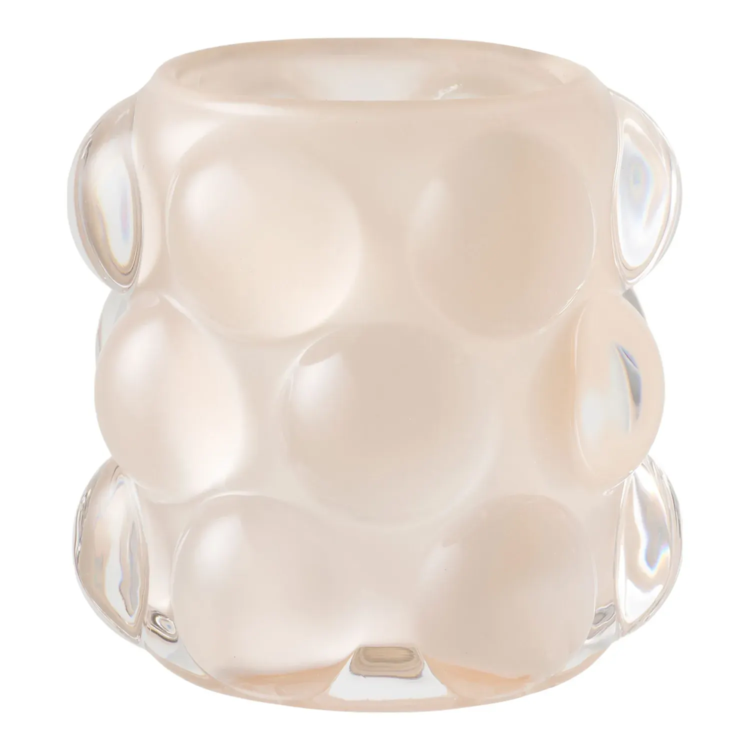 Świeczniki szklane CANDLE zestaw 2 sztuk zielony beżowy - 4561203