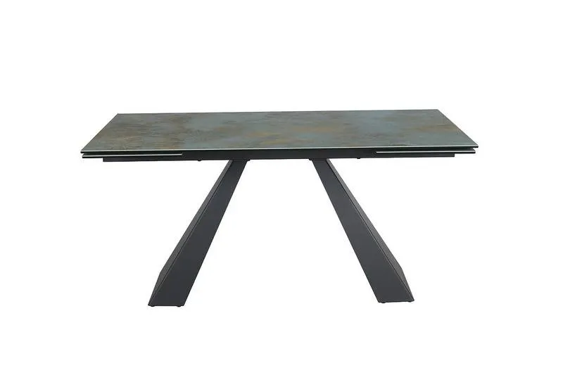 Stół rozkładany SALVADORE CERAMIC włoska ceramika Ossido Verde 90x160-240 cm - SALVADORETUC160