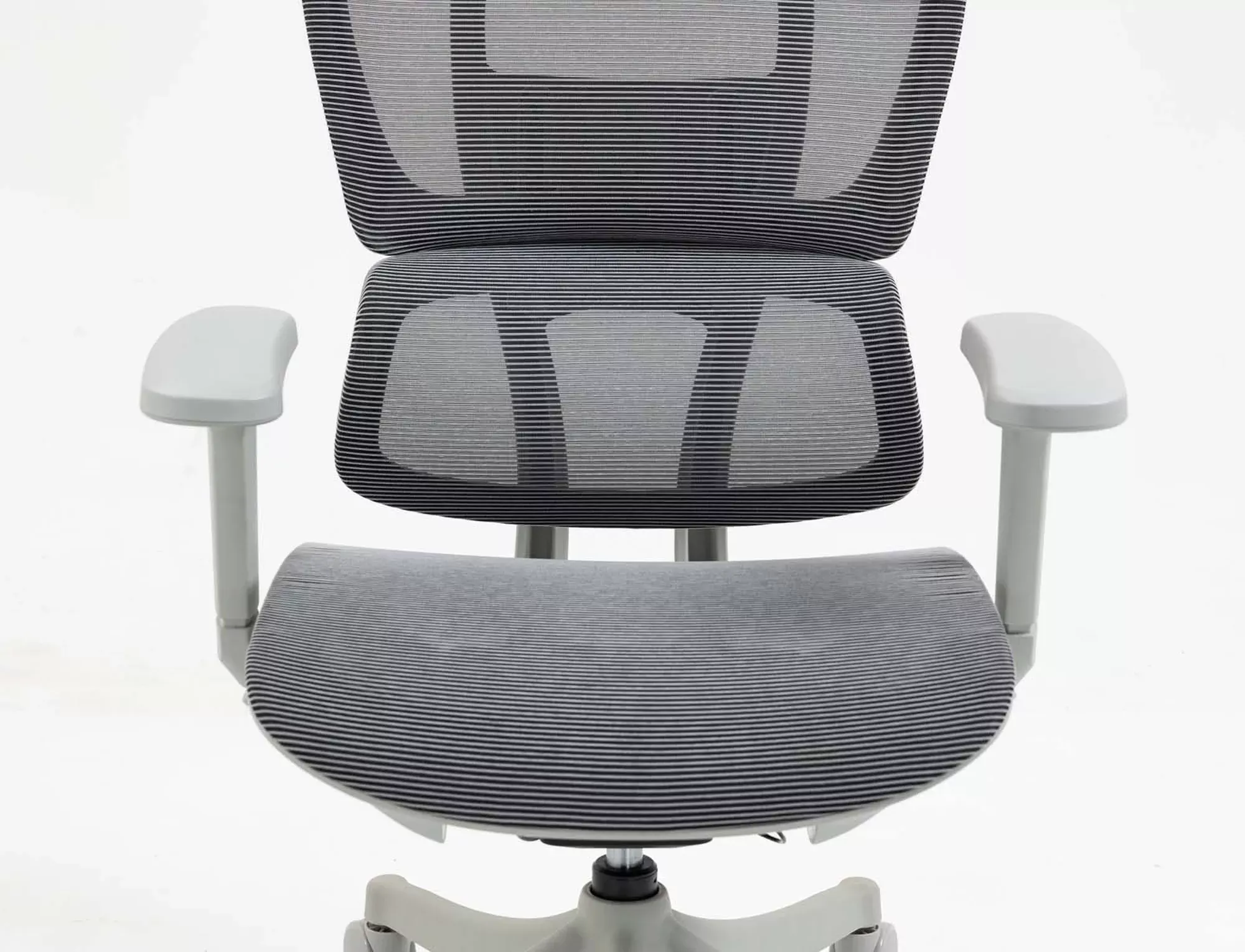 Fotel obrotowy biurowy WINNER z zagłówkiem ergonomiczny szary - OBRWINNERSZ