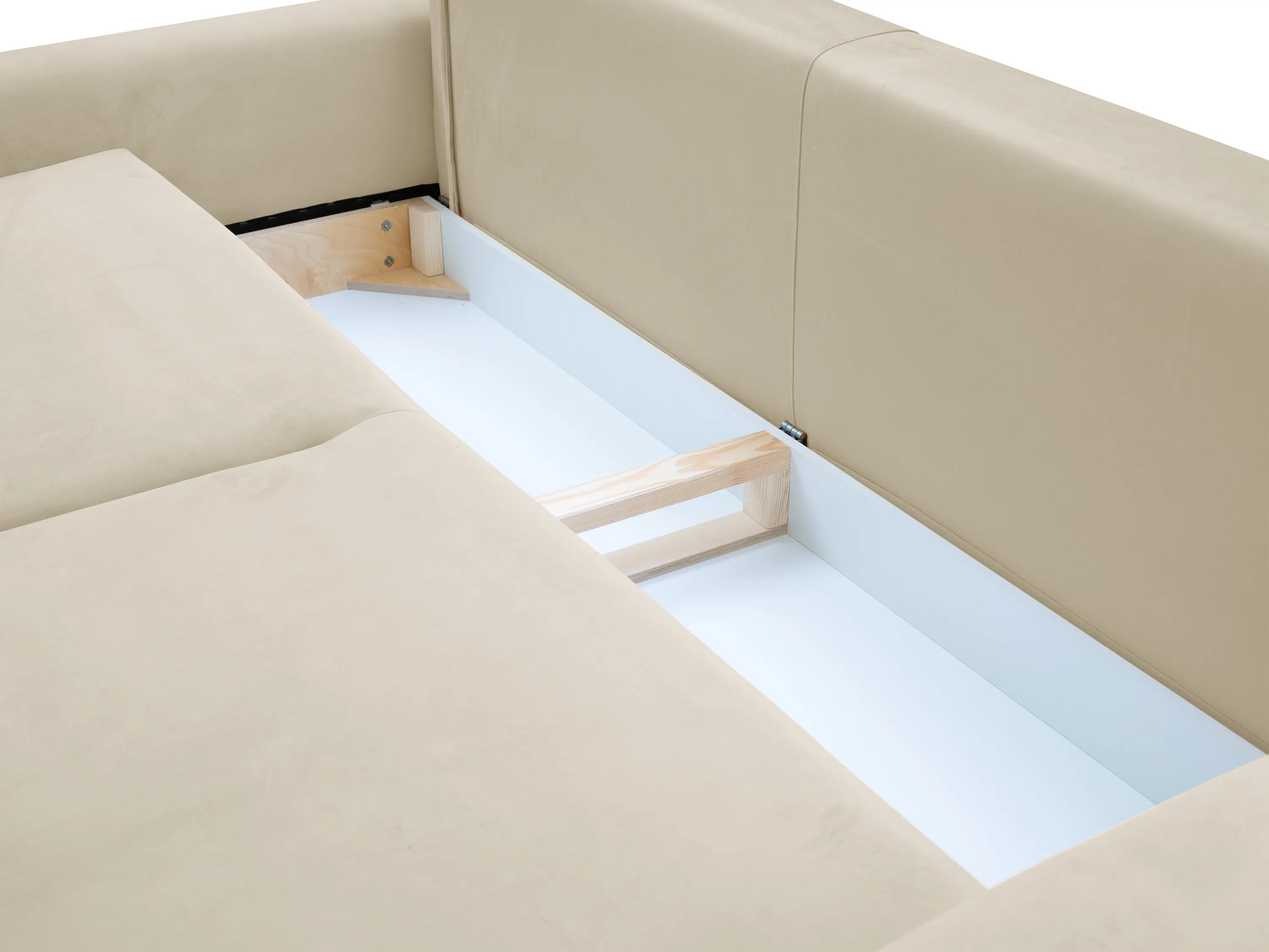 Sofa rozkładana z pojemnikiem VENA VELLUTO 244 cm beżowa - VENA_SO_VELLUTO2