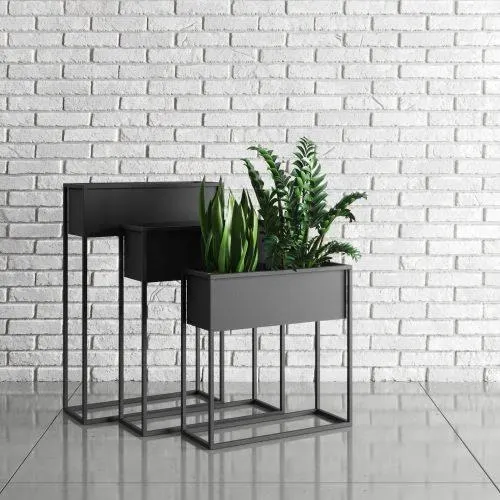 DONICZKA-osłonka na donice metalowa MARSYLIA S czarna - LD_TZ000036