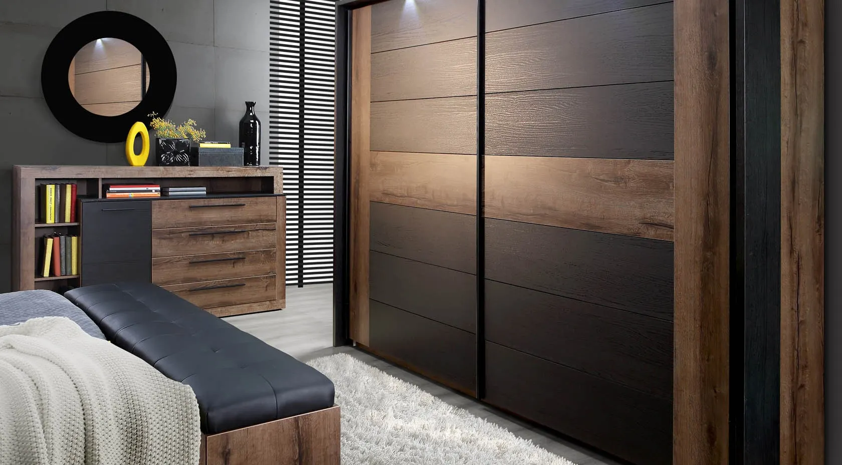 Szafa przesuwna BELLEVUE BLQS128E1 FORTE FORTE - BLQS128E1-N09