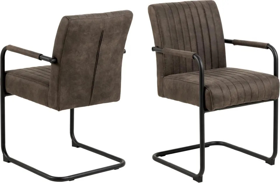 Krzesło MORGAN Antracytowy, Czarny - zamek błyskawiczny, sprężyny kieszeniowe ( zestaw 2 sztuk )