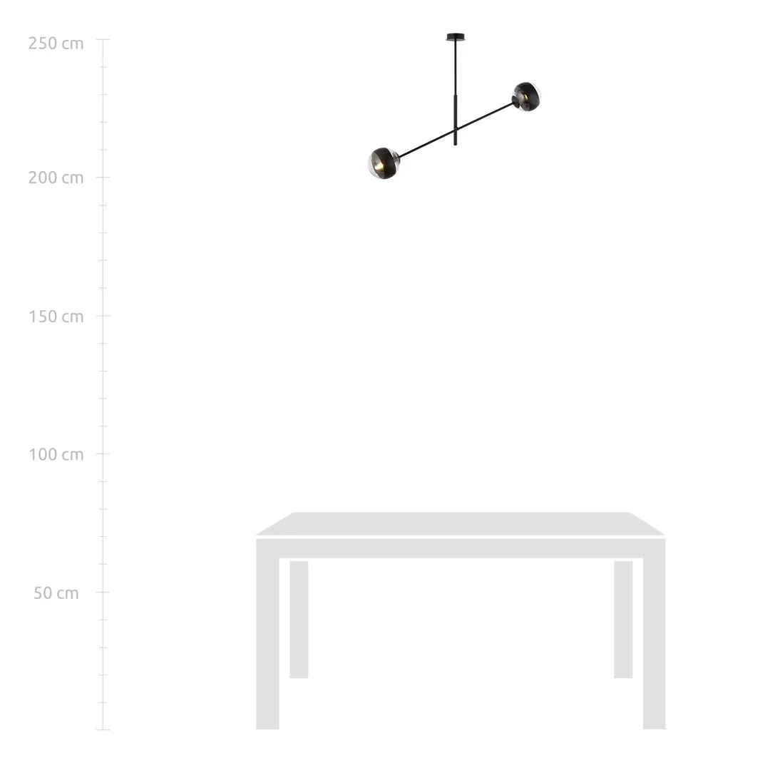 Lampa wisząca LINEAR Czarny 1168/2 - 1168/2