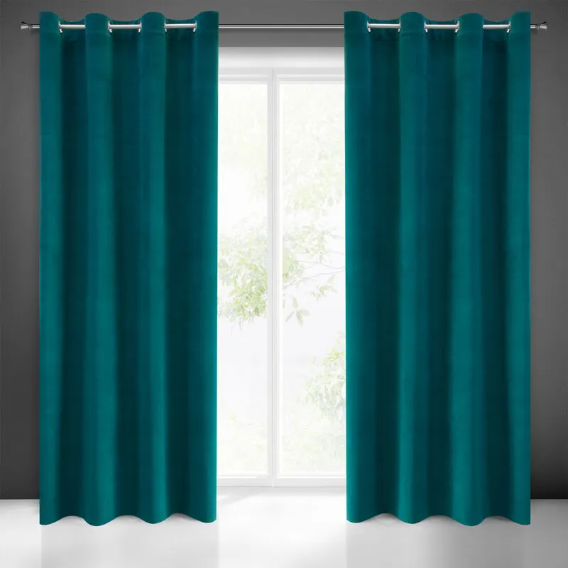 ZASŁONA MILO 140X250 CM TURKUSOWY