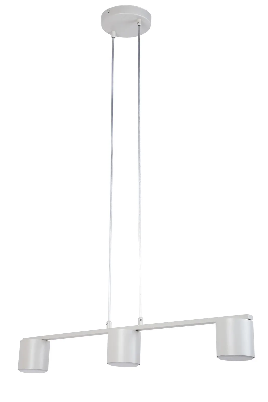 Lampa wisząca stalowa MILA 3 szary beż