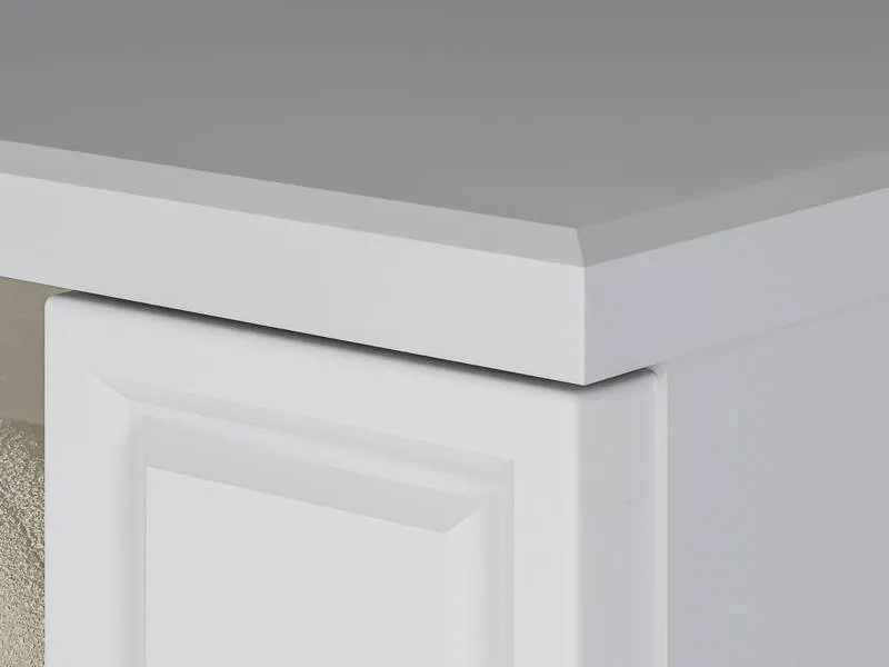 Witryna 2-drzwiowa GOLDIN 03 biały połysk na złotych nogach z oświetleniem - 1GOLD03-001