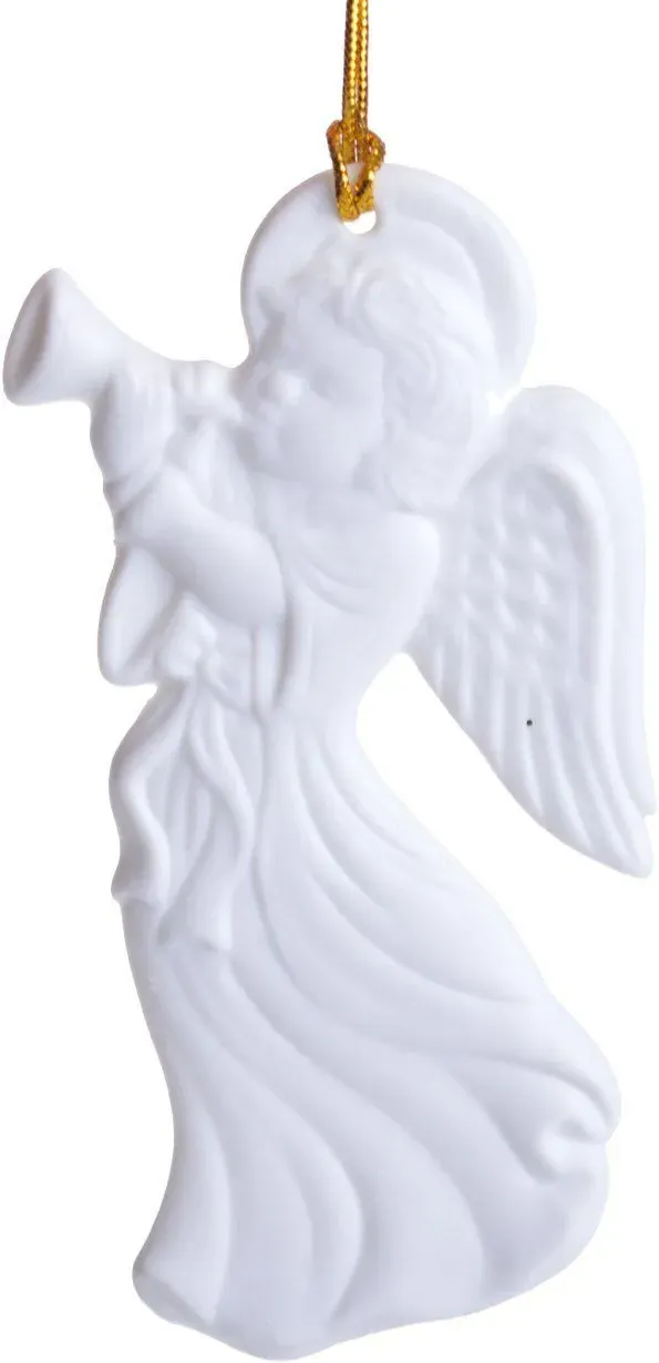 Zawieszka porcelanowa ANIOŁ biały
